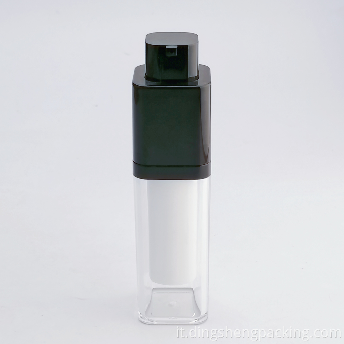 Square Acrylic Airless Rotating Pump Bottle For Skin Care Cosmetic packaging